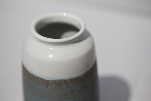 Vase grès bleu céramique fabriquée en bretagne